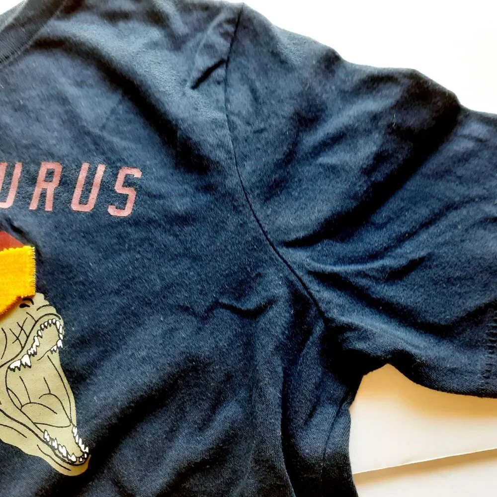 Gap Boys T-Shirt Dinosaur Navy T-Rex Short Sleeve Large 10